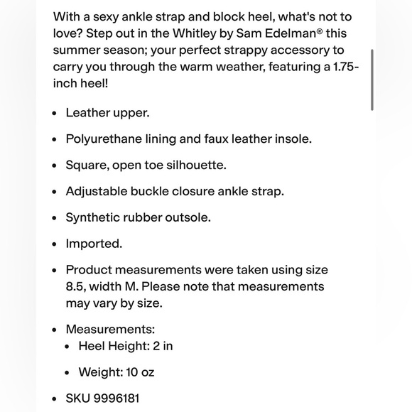 Sam Edelman Whitley Block Heel Sandals - Picture 15 of 15